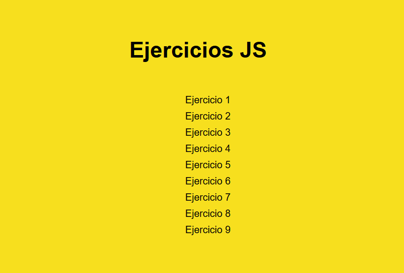 Ejercicios JS